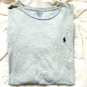 Mens Gray Short Sleeve Polo Shirt, Size XL